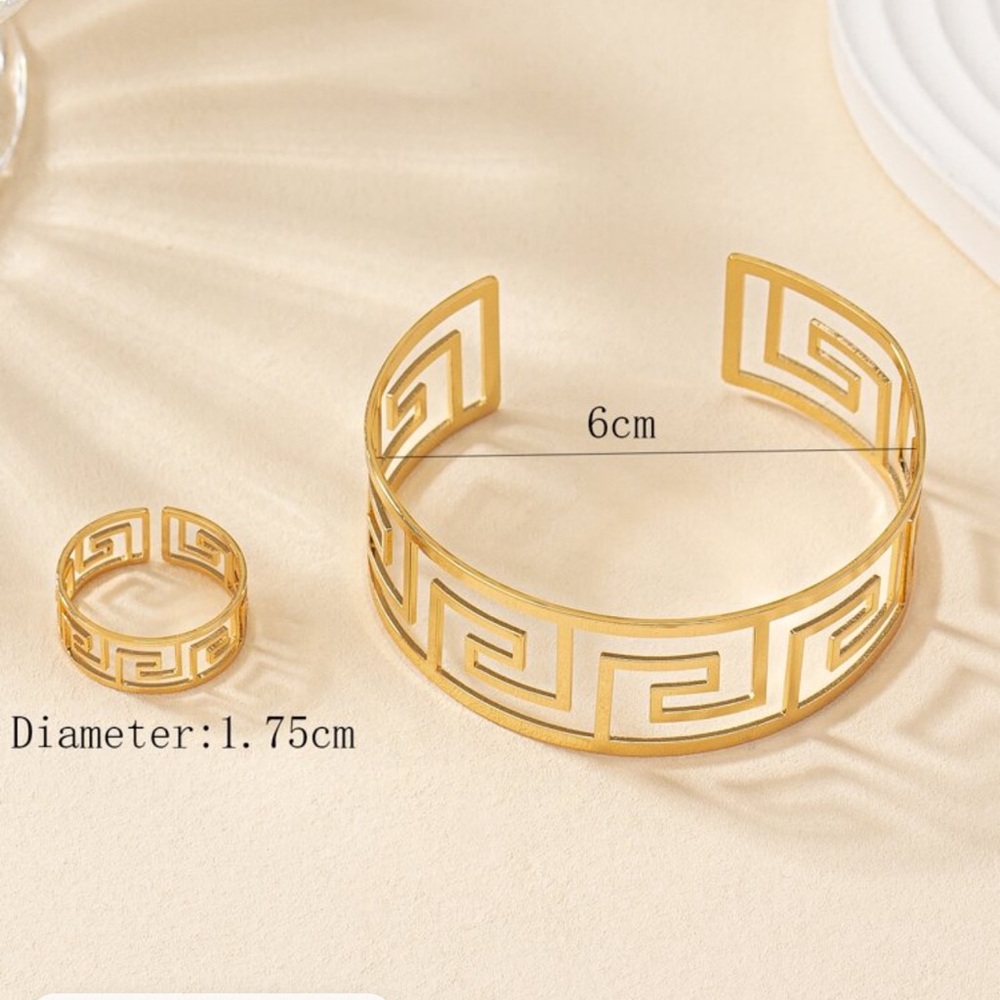 New cuff bracelet  ring set - Picture 4 of 5